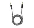Tellur Auxiliary Audio Cable Στερεοφωνικό καλώδιο ήχου Αρσενικό/Αρσενικό μήκους 1 μέτρου σε μαύρο