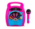 eKids Trolls 2 Bluetooth MP3 Boombox Karaoke & Ασύρματο Μικρόφωνο για παιδιά και εφήβους με ενσωματωμένη μουσική, φωτισμό, Sound Effects (TR-553) (Γαλάζιο/Μωβ)