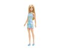 Mattel Barbie Purple Dress with Flowers - Blonde Doll with Blue Dress (HGM59)
