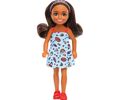 Mattel Barbie: Chelsea with Blue Dress, Headband &amp; Brown Hair Mini Doll (HXM97)