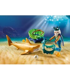 PLAYMOBIL Βασιλιάς της Θάλασσας με άμαξα καρχαρία 70097
