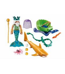 PLAYMOBIL Βασιλιάς της Θάλασσας με άμαξα καρχαρία 70097
