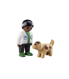 PLAYMOBIL 1-2-3 Κτηνίατρος με σκυλάκι 70407
