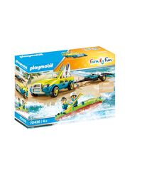 PLAYMOBIL Family Fun Αυτοκίνητο με ανοιχτή οροφή και κανό 70436