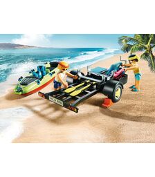 PLAYMOBIL Family Fun Αυτοκίνητο με ανοιχτή οροφή και κανό 70436