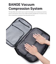 Bange Μαύρο Σακίδιο Πλάτης Vacuum Tsa Lock με ζυγαριά 36L 1909-8  Laptop 17,3”