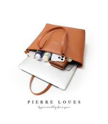 Pierre Loues® Τσάντα Τσάντα Ώμου Shopper 14LT 914-62 Καφέ