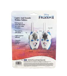 eKids Frozen 2 Walkie Talkies για παιδιά & ενήλικες με ενσωματωμένο μεγάφωνο και εμβέλεια 150 μέτρων (FR-212) (Λευκό/Γαλάζιο)