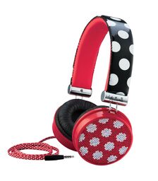 eKids Minnie Mouse Fashion Ενσύρματα Ακουστικά με ασφαλή μέγιστη ένταση ήχου για παιδιά και εφήβους και ενσωματωμένο μικρόφωνο (MF-M48) (Μαύρο/Κόκκινο/Λευκό)