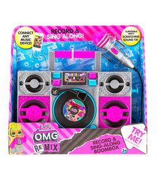 eKids LOL! Surprise Remix Boombox Karaoke & Μικρόφωνο για παιδιά με ενσωματωμένη μουσική, φωτισμό, Sound Effects (LL-115)  (Μωβ/Ασημί)