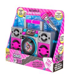 eKids LOL! Surprise Remix Boombox Karaoke & Μικρόφωνο για παιδιά με ενσωματωμένη μουσική, φωτισμό, Sound Effects (LL-115)  (Μωβ/Ασημί)