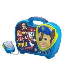 eKids Paw Patrol Boombox Karaoke & Ενσύρματο Μικρόφωνο για παιδιά με ενσωματωμένη μουσική, φωτισμό, Sound Effects (PW-115)  (Μπλε/Κίτρινο)