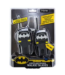 eKids Batman Walkie Talkies για παιδιά & ενήλικες με ενσωματωμένο μεγάφωνο και εμβέλεια 150 μέτρων (Ri-212BM) (μαύρο)