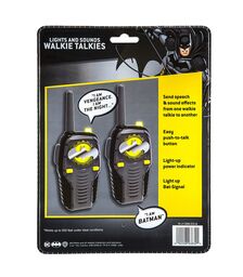 eKids Batman Walkie Talkies για παιδιά & ενήλικες με ενσωματωμένο μεγάφωνο και εμβέλεια 150 μέτρων (Ri-212BM) (μαύρο)