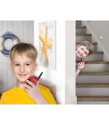 eKids Spiderman Σετ 2 Walkie Talkies για παιδιά από 3 ετών με εμβέλεια 150 μέτρων (SM-202) (Κόκκινο/Μαύρο)