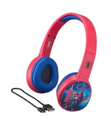 eKids Spiderman Ασύρματα Ακουστικά με ασφαλή μέγιστη ένταση ήχου για παιδιά και εφήβους (SM-B36VM) (Κόκκινο/Μπλε)