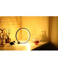 Designnest Round Table Lamp |Heng| Touch Σφαιρική διακοσμητική λάμπα διαμέτρου 25 εκατοστών με ροοστάτη αφής (Μαύρο)