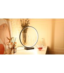 Designnest Round Table Lamp |Heng| Σφαιρική διακοσμητική λάμπα διαμέτρου 35 εκατοστών με ροοστάτη (Μαύρο)