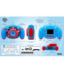 eKids Paw Patrol My First Camera H πρώτη παιδική φωτογραφική μηχανή για παιδιά (PW-535) (Κόκκινο/Μπλε)