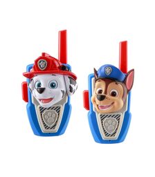 eKids Paw Patrol Σετ 2 Walkie Talkies για παιδιά & ενήλικες με ενσωματωμένο μεγάφωνο και εμβέλεια 150 μέτρων (PW-207) (Μπλε/Κόκκινο/Γκρι)