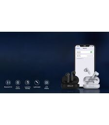 Tellur Flip Bluetooth True Wireless Headphones Ασύρματα Ακουστικά Bluetooth TWS – White