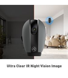 Tellur WiFi Smart Indoor Camera σε μαύρο/γκρι χρώμα FullHD (TLL331071)