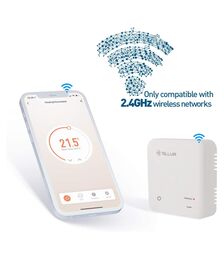 Tellur Smart WiFi Ψηφιακός Θερμοστάτης, Boiler σε λευκό χρώμα