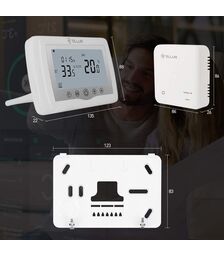 Tellur Smart WiFi Ψηφιακός Θερμοστάτης, Boiler σε λευκό χρώμα