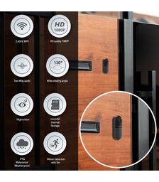 Tellur Video DoorBell WiFi Ασύρματο Κουδούνι Πόρτας με Κάμερα & Wi-Fi σε μαύρο/γκρι χρώμα FullHD (TLL331251)