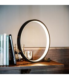 Designnest Round Table Lamp |Heng| Touch Σφαιρική διακοσμητική λάμπα διαμέτρου 25 εκατοστών με ροοστάτη αφής (Μαύρο)