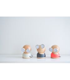 Designnest® GoggleLamp |Mr Watt| Επιτραπέζιο Φωτιστικό από ξύλο σφενδάμου και αλουμίνιο με ρύθμιση φωτεινότητας αφής (grey/blue/wood)