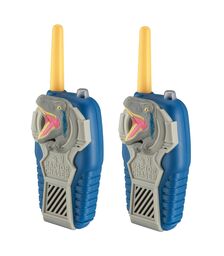 eKids Jurrasic World FRS Deluxe Walkie Talkies για παιδιά & ενήλικες με ενσωματωμένο μεγάφωνο και εμβέλεια 150 μέτρων (JW-212) (Μπλε/Γκρι)