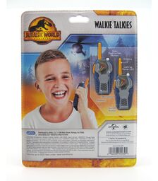 eKids Jurrasic World FRS Deluxe Walkie Talkies για παιδιά & ενήλικες με ενσωματωμένο μεγάφωνο και εμβέλεια 150 μέτρων (JW-212) (Μπλε/Γκρι)