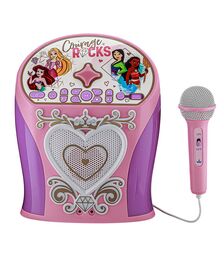 eKids Disney Princess MP3 Boombox Karaoke & ενσωματωμένο Μικρόφωνο για παιδιά και εφήβους με μουσική, φωτισμό, Sound Effects (Di-554DP) (Μωβ/Ροζ)