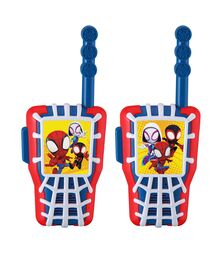 eKids Spiderman Walkie Talkies για παιδιά & ενήλικες με ενσωματωμένο μεγάφωνο και εμβέλεια 150 μέτρων (SA-207) (Μπλε/Κόκκινο)