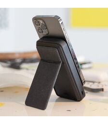 Mophie Snap+ Powerstation Stand Μαγνητικό Powerbank 10.000 mAh με ενσωματωμένο Snap Adapter και υποστήριξη Qi & MagSafe σε χρώμα μαύρο