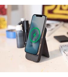 Mophie Snap+ Powerstation Stand Μαγνητικό Powerbank 10.000 mAh με ενσωματωμένο Snap Adapter και υποστήριξη Qi & MagSafe σε χρώμα μαύρο