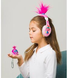 eKids Trolls World Tour Φορητό ηχείο Bluetooth για παιδιά με λουράκι καρπού (Ροζ/Μωβ)