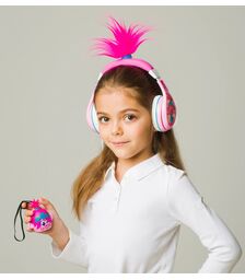 eKids Trolls World Tour Φορητό ηχείο Bluetooth για παιδιά με λουράκι καρπού (Ροζ/Μωβ)