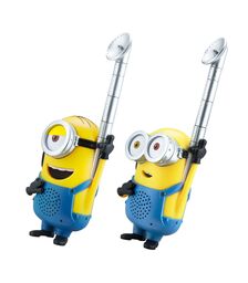 eKids Minions 2: "The Rise of Gru" Σετ 2 Walkie Talkies για παιδιά & ενήλικες με εμβέλεια 150 μέτρων (MS-210) (Κίτρινο/Μπλε)