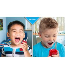 eKids Spiderman Walkie Talkies για παιδιά & ενήλικες με ενσωματωμένο μεγάφωνο και εμβέλεια 150 μέτρων (SM-212v2) (Μπλε/Γκρι/Κόκκινο)