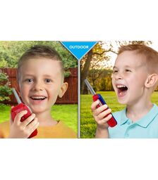 eKids Spiderman Walkie Talkies για παιδιά & ενήλικες με ενσωματωμένο μεγάφωνο και εμβέλεια 150 μέτρων (SM-212v2) (Μπλε/Γκρι/Κόκκινο)