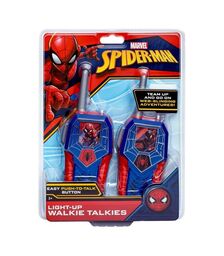 eKids Spiderman Walkie Talkies για παιδιά & ενήλικες με ενσωματωμένο μεγάφωνο και εμβέλεια 150 μέτρων (SM-212v2) (Μπλε/Γκρι/Κόκκινο)
