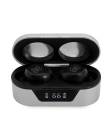 Guess Bluetooth Stereo Headset 5.0 True Wireless Ασύρματα Ακουστικά & θήκη φόρτισης (Silver - GUTWST31EG)