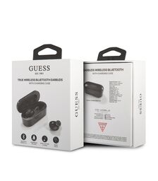 Guess Bluetooth Stereo Headset 5.0 True Wireless Ασύρματα Ακουστικά & θήκη φόρτισης (Μαύρα - GUTWST31EK)