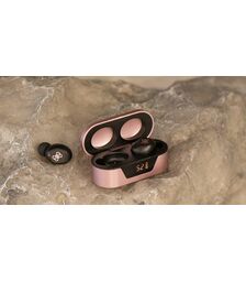 Guess Bluetooth Stereo Headset 5.0 True Wireless Ασύρματα Ακουστικά & θήκη φόρτισης (Pink - GUTWST31EP)