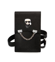 Karl Lagerfeld Wallet Ikonik Chain Bag Τσαντάκι clutch κατάλληλο για smartphone (Black - KLWBSAIPCK)