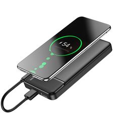 Maxlife Powerbank MXPB-01 10.000mAh με Θύρα USB-A και Θύρα USB-C Μαύρο