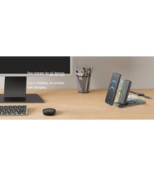 Tellur 3-in-1 Wireless Desk Charger Αναδιπλούμενη βάση ασύρματης φόρτισης 3 σε 1 με υποστήριξη τεχνολογίας Qi