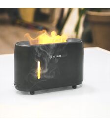 Tellur Flame Aroma Diffuser Ηλεκτρονικός υγραντήρας τηλεχειριζόμενος σε σκούρο γκρι χρώμα (TLL441131)